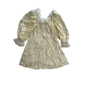 NWT For Love & Lemons Wylye Mini Dress in Cream